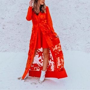 AKIRA Jacket , worn once for photo shoot. Red long Sleeve